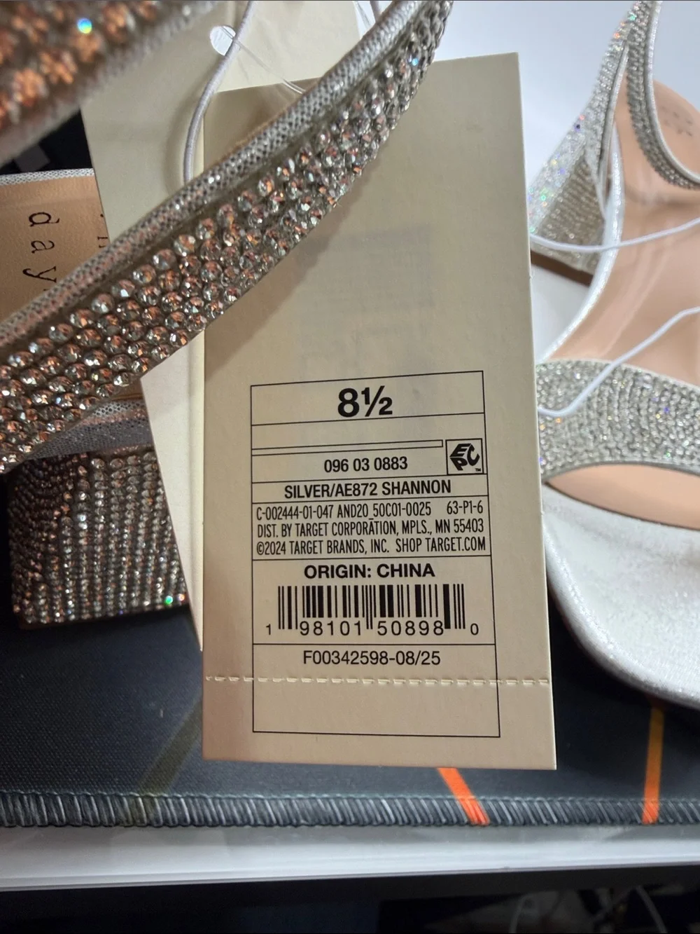 A New Day Shannon Crystal Heels with memory foam insole size 8.5 - Picture 2 of 6